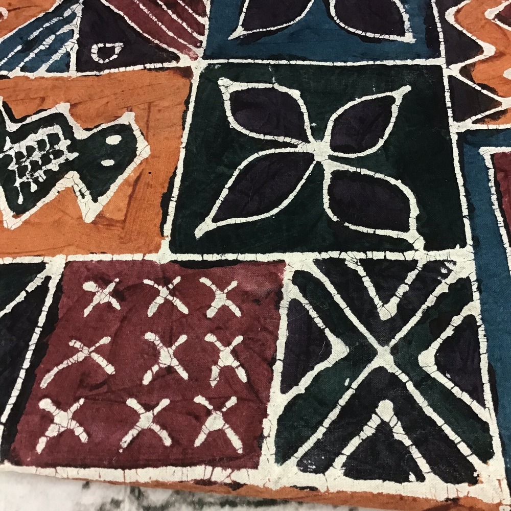 Earth-Tones Heavy Duty Fabric Tribal Printed Measures 49"X60" Sewing Crafting - Picture 3 of 6